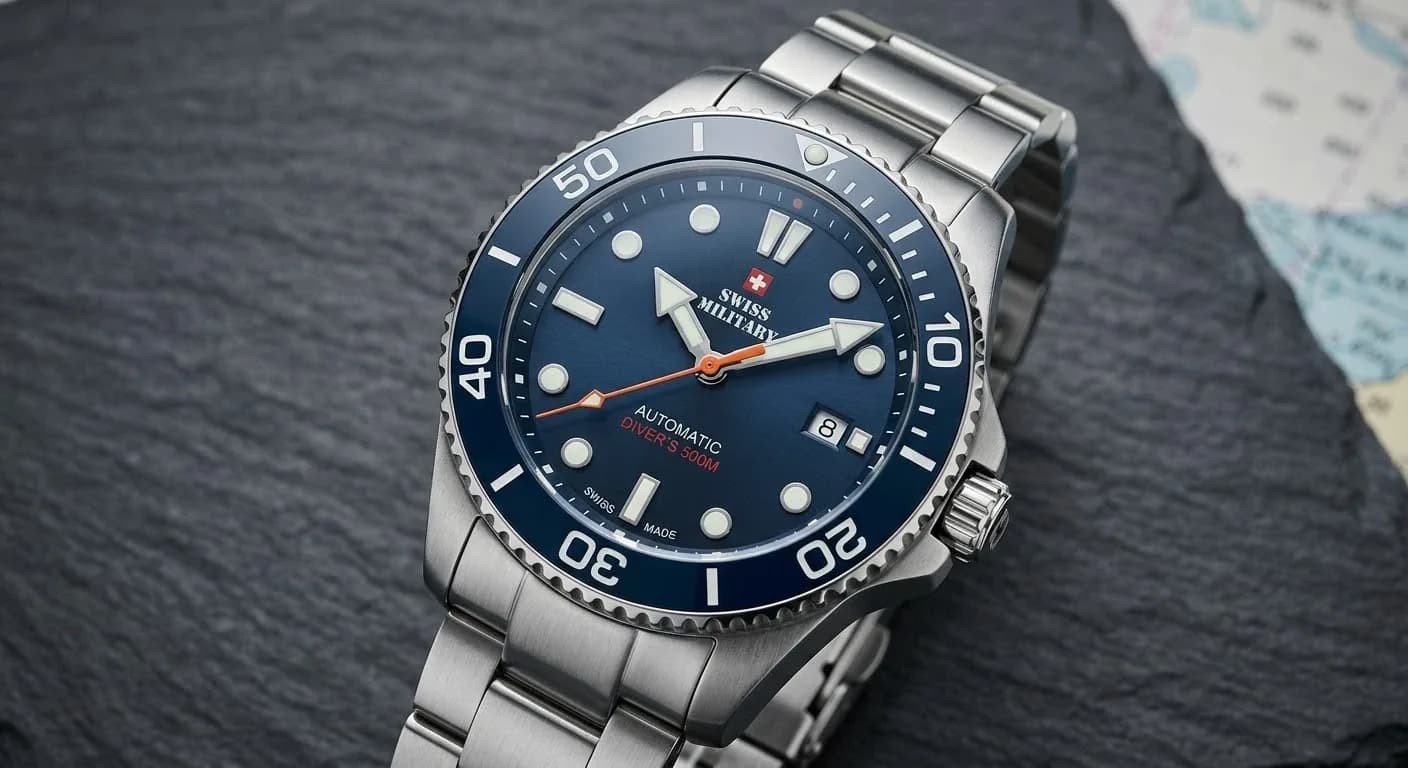 Обзор часов Swiss Military SMA34092.01: автоматика, 500 м и сапфир